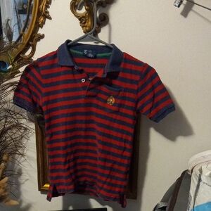Polo by Ralph Lauren Kids Red and Navy Striped Polo Shirt